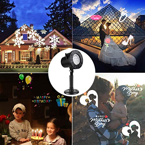 Preisvergleich Produktbild Weihnachten LED Projektor Lichter, 20 Modus Rotierenden Projektionslampe Effektlicht Wasserdichte Landschaft Licht (Klicken Sie auf die aktuellen Angebote, um den europäischen Stecker zu erhalten)