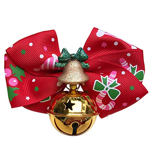 Preisvergleich Produktbild AUTULET Welpenhalsband Für Katzen Kleine Hunde Mit Glocke Einstellbare Halskette Weihnachten Haustier Hund Bowtie Personalisiert