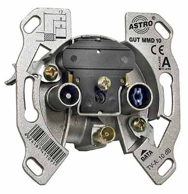 Preisvergleich Produktbild Astro 00541110 GUT MMD 10 BK-Modem-Enddose silber