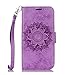 Price comparison product image Galaxy S7 Case, COOSTOREEU Mandala Flower PU Leather Wallet Stand Flip Case Cover for Samsung Galaxy S7, Purple