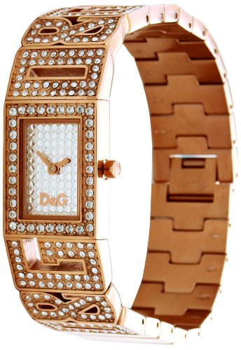 D&G Ladies Shout Quartz Watch DW0288 With Stone Set Dial And Bracelet