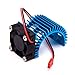 Produktbild 1 Stück Blau Aluminum Motor Kühlkörper with 5V Lüfter for 1/10 RC Car 540 Motor Stärken