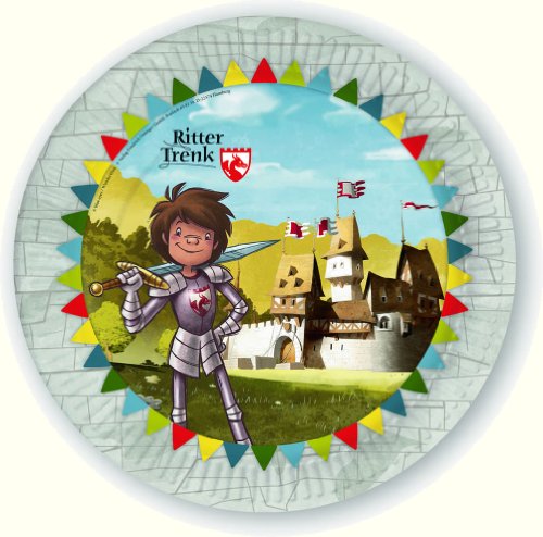 36 tlg. Party-Set * RITTER TRENK * mit Pappteller + Servietten + Pappbecher + Deko für Kindergeburtstag von Lutz Mauder // Teller Becher Essen Pappe Geschirr Party Deko Dekoration Einweg Kinder Geburtstag Mottoparty Der kleine Ritter - 2