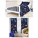 Space Boy Cot Bed Duvet Cover Set with Matching Curtains 66 x 72"