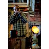 Blumenvase, Glas Vase „ORIENT“, blau/bronze, 27 cm, moderner Style (ART GLASS powered by CRISTALICA) - 9