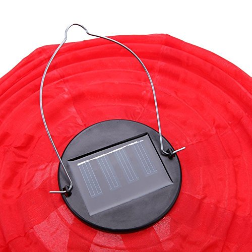 Hrph 4pcs 30CM Wasserdichte Solarlaterne Solar-Outdoor-Hängeleuchten LED Urlaub Lichter Laterne Chinesisches Feiern Hängen (Solarlaterne) - 6