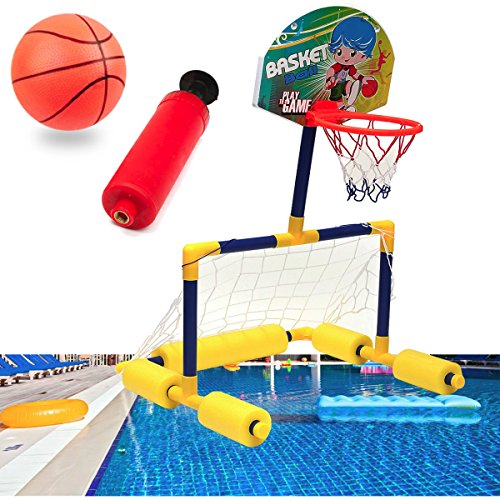 Great Gift ! Swimming Pool Water Floating Basketball Game Toy \ Beach Portable Gift Stylish Supplies Foldable Party Floatation Birthday Sport Cool Float Social Beach