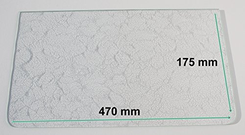 Khlschrank Einlegeboden / Glasplatte / Gemsefach  Strukturglas 4 mm dick - mit 2 Rundecken  470 mm x 175 mm - Direkt vom Glasereifachbetrieb!!!