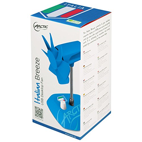 ARCTIC Breeze Italien – Länderedition – USB Tischventilator mit flexiblem Hals und einstellbarer Drehzahl – 800 – 1.800 U/min - 8