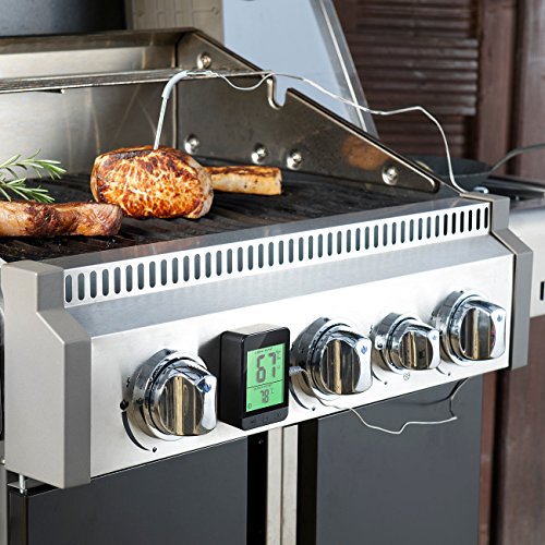 Rosenstein & Söhne Grillthermometer, Bluetooth, App für Android/iOS, 1 Temperatur-Fühler - 5