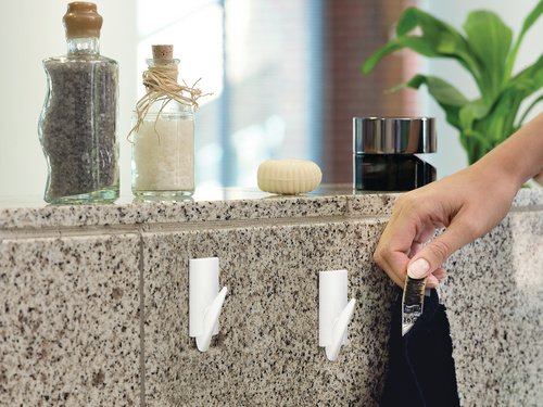 Tesa 58045-00000-01 - Perchas auto adhesiva  2 unidades 