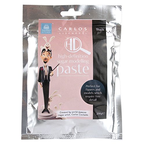 Preisvergleich Produktbild Squires Kitchen - hochauflösend Zucker Modellierung Paste - erstellt von Carlos Lischetti (Schwarz (Black))