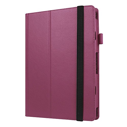 AVIDET Lenovo Miix 310 Hülle Case Etui Tasche, Ledertasche Schutzhülle Bumper Hüllen Tasche Leder Hülle Ultra Slim Lederhülle Flip Case Etui für Lenovo Miix 310 (Lila) - 4