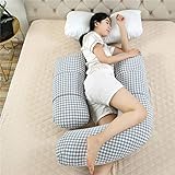 WSXCGY Oreiller abdominaux Multifonction en Forme de H pour Dormir sur Le côté, Coussin sain Lavable en Coton pour Le Dos, Les Hanches, Les Jambes, Le Ventre pour Les Femmes Enceintes.