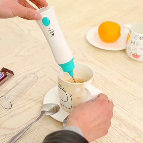 DADADQ Egg Beater Manual SemiAutomatic HandHeld Mini Electric Whipping Cream Machine Small Household Eggs Stirring,Blue