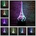 Produktbild Frankreich Eiffelturm 3D LAMPE USB Nachtlicht Farbe Mischfarbe Stimmung Romantische Liebhaber Geschenk Kind Spielzeug LED Glühbirne Touch Base