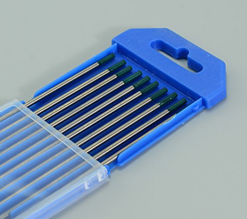 WIG Schweißen Rein Wolfram Elektrode grün 10 Stück - 3/32" x7" & 2,4x175mm 10pk