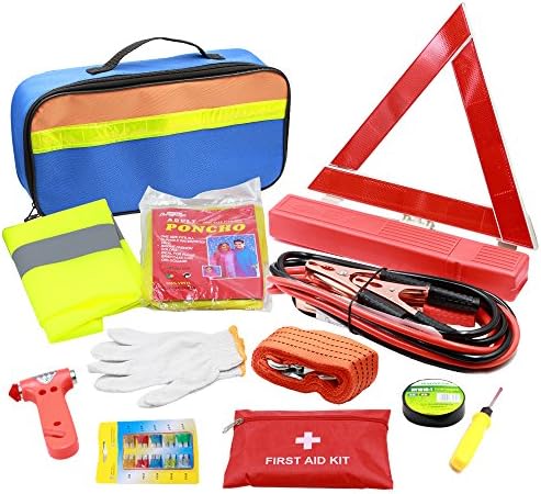 European Travel Kit Car Driving Breakdown Safety Emergency Kit, First Aid Kit,Aootek EU Vehicle Repair Essentials Travel Tools