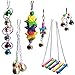 Produktbild Seatecks 6 Stück Vogel Papagei Spielzeug Vogel Schaukel Spielzeug Haustier Käfig Nagen Hängespielzeug mit Glocken für Conures Papageien Nymphensittiche Macaws Finken Love Birds
