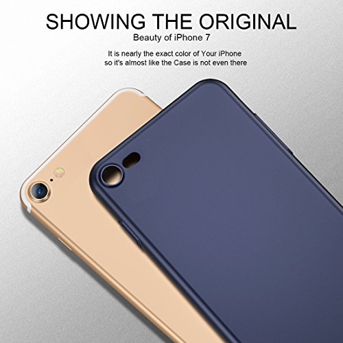 iPhone 8 Case, iPhone 7 Case, HUMIXX Slim Fit Skin Cover with Matte Finish Coating Anti-fingerprint Anti-scratch Protective Hard Case Cover Shell for iPhone 8/ iPhone 7 [Skin Series] (Blue)