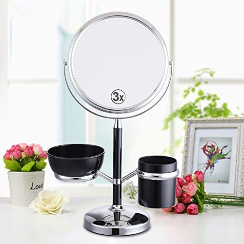 7-inch two-sided makeup mirror desktop image 3 times the Cosmetic mirror magnifier mirror-vanity mirrors
