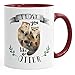 Produktbild Kaffee-Tasse Otter Pärchen I love you like no otter Geschenk Liebe Spruch Teetasse Keramiktasse MoonWorks® bordeaux-grau unisize