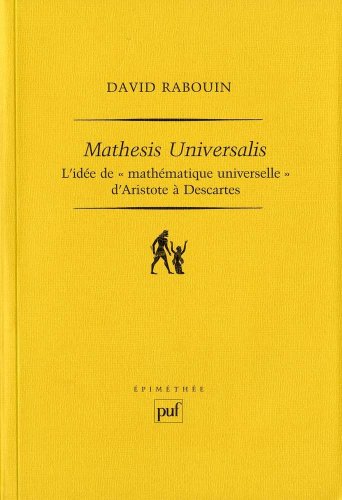 Mathesis universalis gratuit Mathesis universalis gratuit