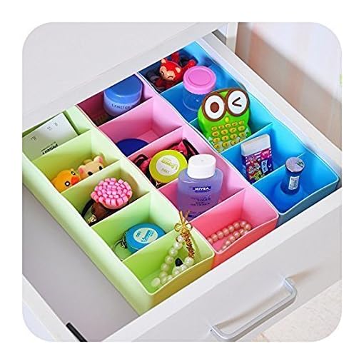 Inditradition Drawer Organizer, Dividers, Closet Storage Box | Multi-Purpose, ABS Plastic, Multi-Color (Pack of 4) - Image 3