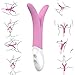 Produktbild MaYaMang Soft Doppel Paar Vibrator G Punkt Silikon Vibratoren mit Klitoris Stimulation Anale Stimulieren Vibratoren 9 Vibrationsfrequenz sie klitoris und g-punkt Masturbation (pink)
