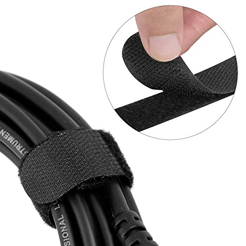 Aodoor wiederverwendbare Klettkabelbinder Kabelklett Seilklett klettband mit verschluss Veranstalter mit Klettverschluss,leichte Reihe,Ideal für den vielseitigen Einsatz im Kabelmanagement(10 Stücke) - 3