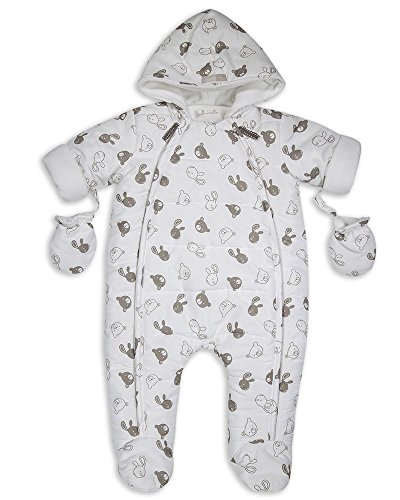 The Essential One - Newborn Unisex Baby Pramsuit Snowsuit - Bunny Print - Newborn - EO210