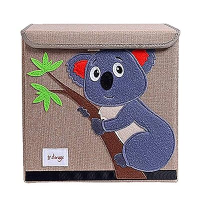 TruReey - Boîte de rangement pliante avec couvercle - Robuste - Pliable - Facile à nettoyer et à ranger - Boîte de rangement en tissu pour jouets - 33 X 33 X 33 cm