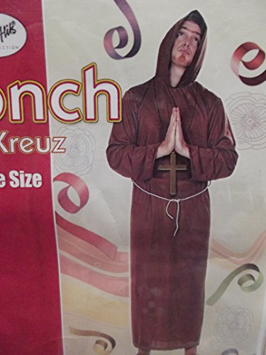 Preisvergleich Produktbild Erwacksenen Kostüm Verkleidung Fasching MÖNCH one size