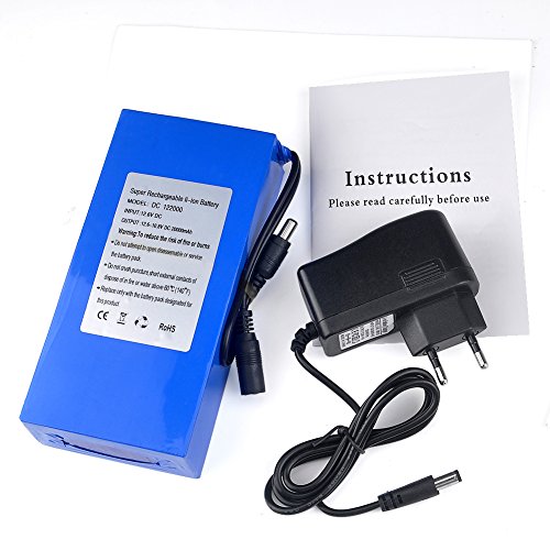 Midore 20000mAh Wiederaufladbare Lithium Ionen Batterie Akku Ladegerät DC12.6V &Stecker - 2
