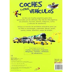 Coches y otros vehículos: Libro de actividades y pegatinas (Aprender, jugar y descubrir)
