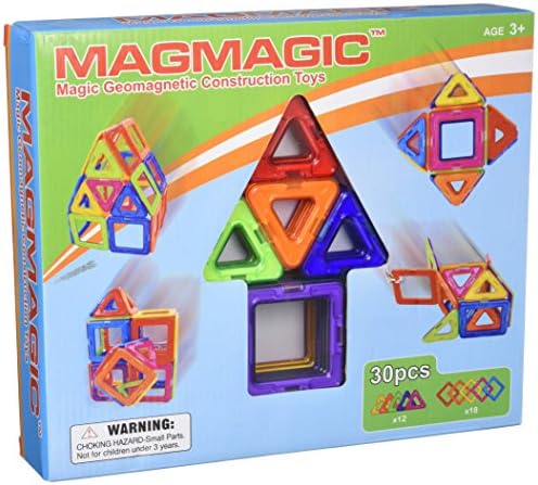 MAGMAGIC 30PCS Construction Building Toy Set Intelligence Mega Block Magnetic Smart DIY Toys Kit
