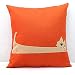 Vanki cute animal serial Cotton Linen Square Decorative Throw Pillow Case Cushion Cover 18 x 18 inches ,red based white cat pattern