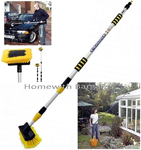 2m Telescopic Heavy Duty Hose Water Fed Caravan Boat Car Van Bus Window Wash Brush Cleaner
