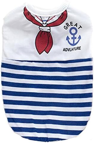 Crasy Shop Cute Sleeveless Summer Pet Dog T-Shirt Breathable Tank Top Vest for Small Medium Puppy Dogs Cats (XL, Blue)