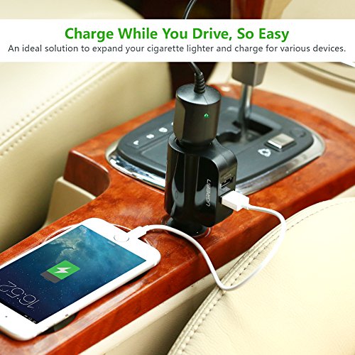 UGREEN-60W-Cigarette-Lighter-Socket-34A-Dual-USB-Car-Charger-Adapter-with-Extra-Fuse-Tube-Charging-for-iPhone-X-8-8-Plus-Samsung-Galaxy-S8-S8-Note-8-Sony-XZ-XZ-Premium-Dashcam-GPS-etc
