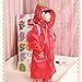 HuntGold Cute Kids Children Boy Girl Rain Coat Outwear Cartoon Hooded Waterproof Raincoat(red)
