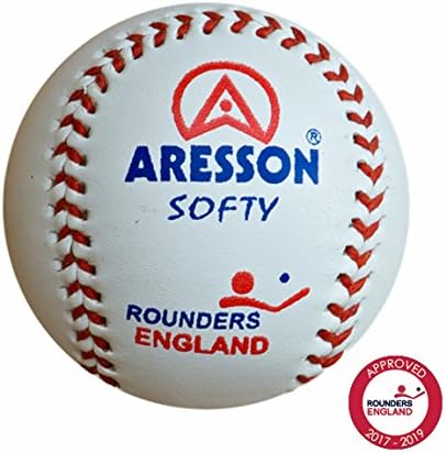 Aresson Softy Practice Leather Rounders Ball White