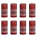 Produktbild bolsius 103868080341 'Rustik' Stumpenkerze, 10 x 5 cm, rot (8 Stück)