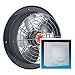 Produktbild 250mm Industrie Metall-Wandventilator mit 600Watt Drehzahlregler Fensterventilator Axial Wand Fenster Ventilator Gebläse Lüfter Wandgebläse Wandlüfter Fensterlüfter Fenstergebläse Bad Küche Wandlüfter Fan Wand wandlüfter Badventilator Einbaulüfter Bad Küche Metall Absaugung Zuluft Motorlüfter Industriegebläse Industrielüfter Industrieventilator Radialventilator Metallventilator Abluftventilator Abluft Axialventilator Axialgebläse Axiallüfter radiale Ablüfter Wandlüfter Einbauventilator 25cm
