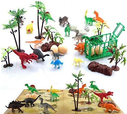 CXYP 30 Piece Dinosaur Play Set with Realistic Educational Toy with Map for Fun and Education