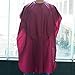 So Beauty Professional Anti-static Hairdressing Half Transparent Cloak Salon Apron for Barbers Hairstylist Wine Red