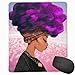 Produktbild Purple Hair Color African Woman Rectangle Non-Slip Rubber Mouse Pad with Stitched Edges