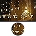 Produktbild LED Lichterkettenvorhang, LED Lichterkette Warmweiß Hochzeit Party Vorhang-Licht,LED-Leuchten fünfzackigen Sterne Vorhang Lichter