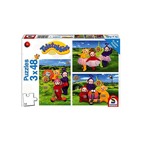 Preisvergleich Produktbild Schmidt Spiele Puzzle 56245 Teletubbies, Zeit zum Spielen, Kinderpuzzle, 3x48 Teile