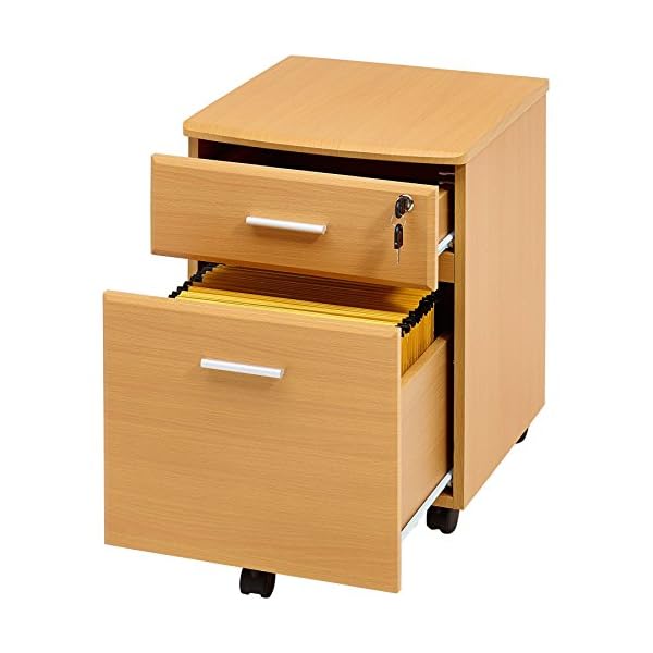 Two Drawer Lockable A4 Suspension Filing Pedestal Cabinet Cupboard Matching Piranha Range of Desks and Home Office Furniture - Blenny PC 10 - Image 5